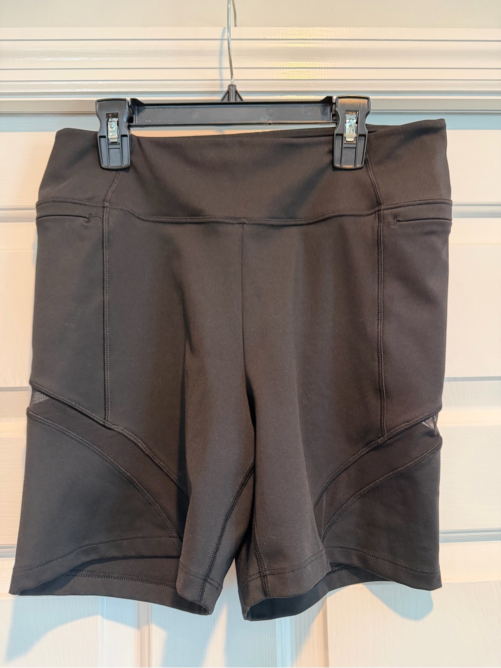 PINK Victoria's Secret Black High-Rise Bike Shorts with Contoured Seams